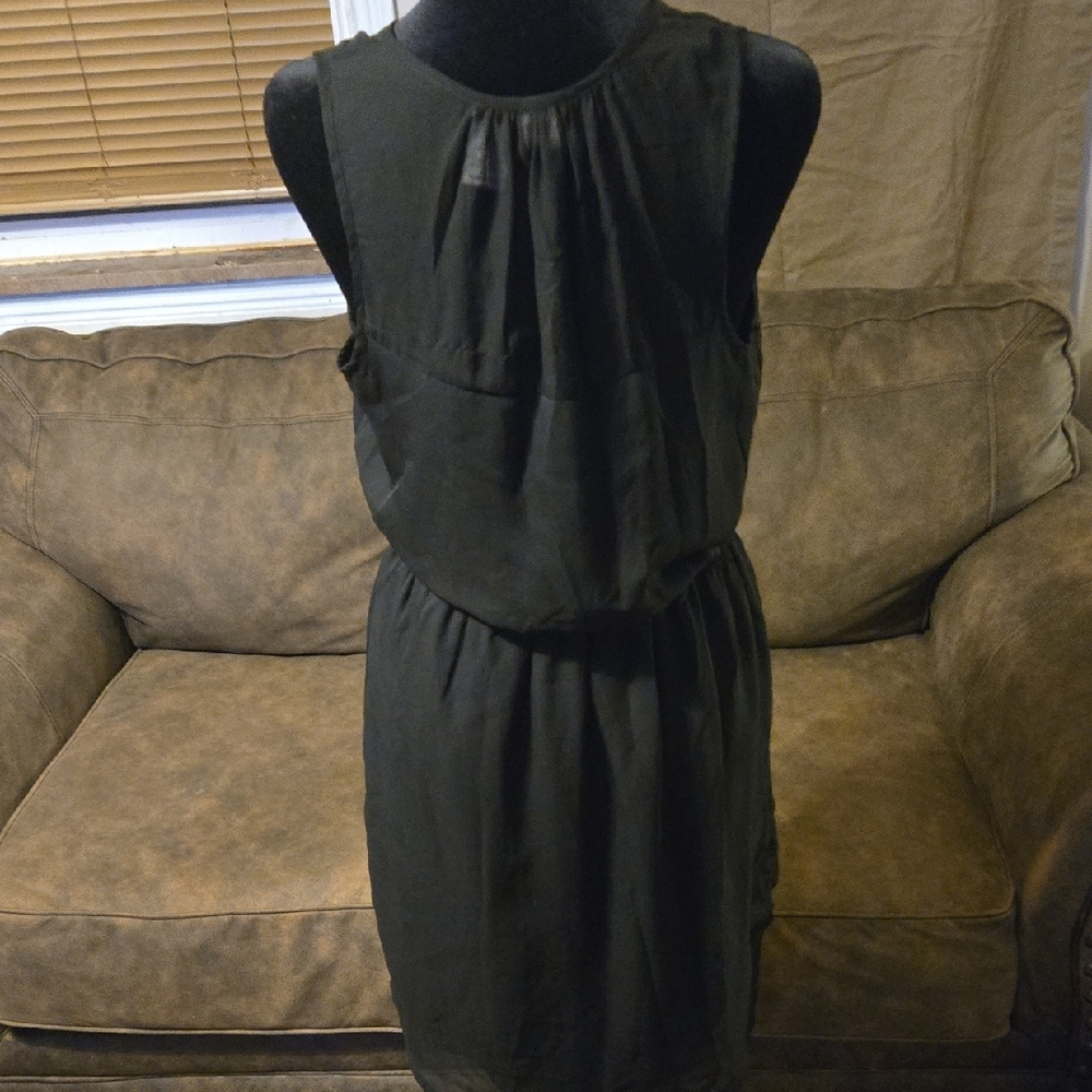 Black Buttonup Sleeveless Mini Dress Made By Love On A Hanger Size M - Picture 6 of 12